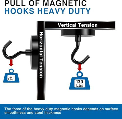Magnetic Hooks Heavy Duty (6 Count)