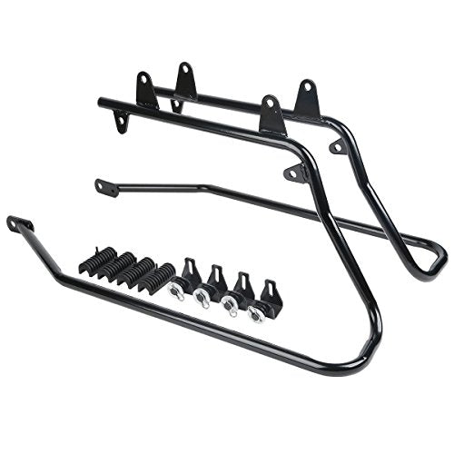 Motorcycle 5" Stretched Saddlebags with Black Conversion Brackets Fit For Harley Softail Deluxe Heritage Softail 1984