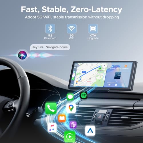 9.26'' Carplay Screen with 2.5K Dash Cam and 1080P Backup Camera