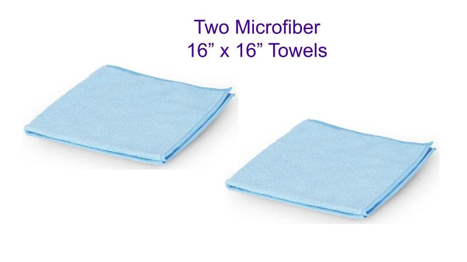 Microfiber Applicator Sponge & 2 16in Towels