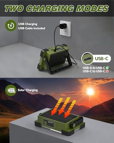 120W Solar Rechargeable 144 LED Work Light