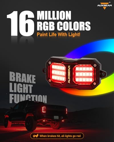 4 Pod RGB LED Rock Lights for Trucks UTV ATV Golf Cart Boat Car (4 Count)