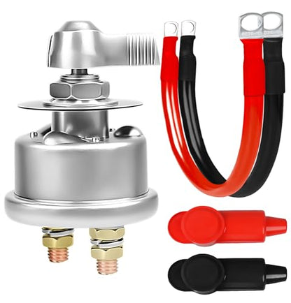 200A Battery Disconnect Switch 12V 48V Battery Shut Off Switch Master Power Isolator Marine On Off Kill Switch for Car