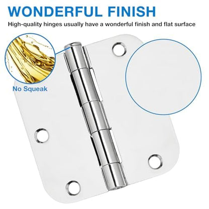 Rounded Door Hinges 3.5" X 3 1