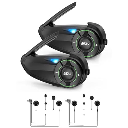 Q8 2PC Motorcycle Bluetooth Headset (2 Count)