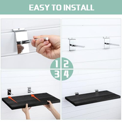 Wooden Floating Shelves for Wall Set of 4 (4 Count)