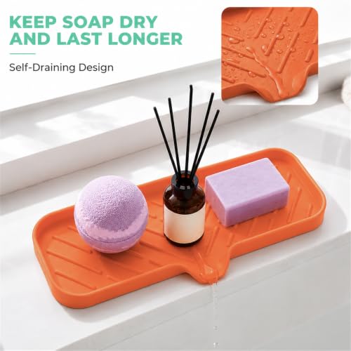 Silicone Soap Dish with Drain Spout