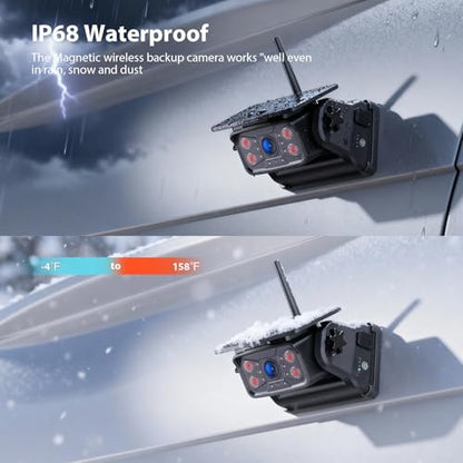 Magnetic Solar Wireless Backup Camera System