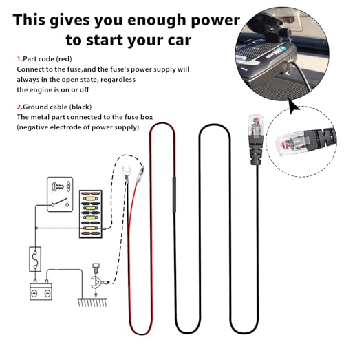 RJ11 Radar Detector Hardwire Kit for Uniden R1 R3 R7 R8 R8W DFR7