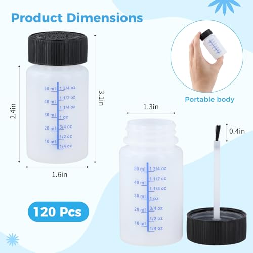 120 Pcs 2 Oz Touch Up Paint Container (120 Count)