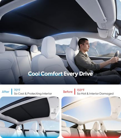 for Tesla Model Y Juniper Accessories Sunshade Roof (2 Count)