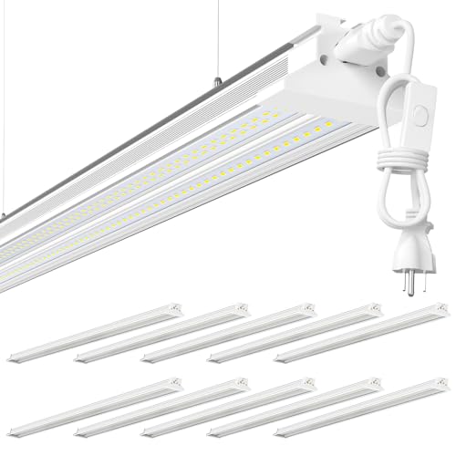 Super Bright 120W 5000K 20000LM Led Shop Lights 8FT Hanging&Surface Mount