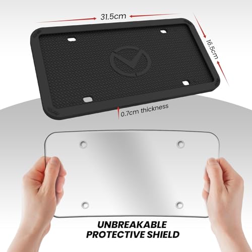 Black Silicone License Plate Frames 2 Pack