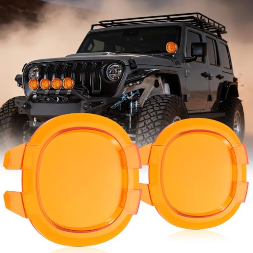 P4 Series 4 Inch Deep Amber Light Covers Offroad Lights Lens Cap (2 Count)