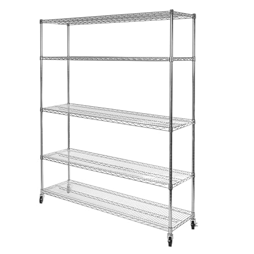 UltraDurable Heavy Duty NSF Solid Steel Wire Rack Storage Unit Organizer for Garage