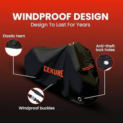 240D Heavy Duty Motorcycle Cover Fits up to 88"