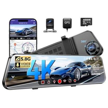 PG17 2CH Mirror Dash Cam 4K