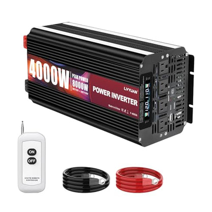 4000 Watt Power Inverter 12V to 110V 120V for Vehicle