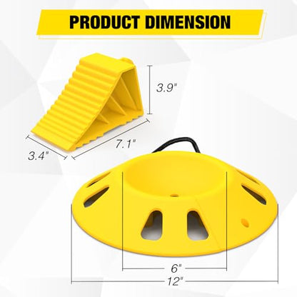 Trailer Tongue Jack Wheel Chocks and Dock Kit (3 Count)