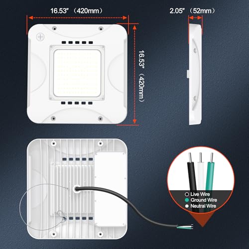 12Pack 150W LED Canopy Light Wattage Selectable 150