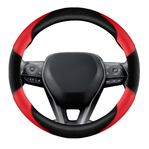 Soft Leather Steering Wheel Cover with Breathable Design and Anti