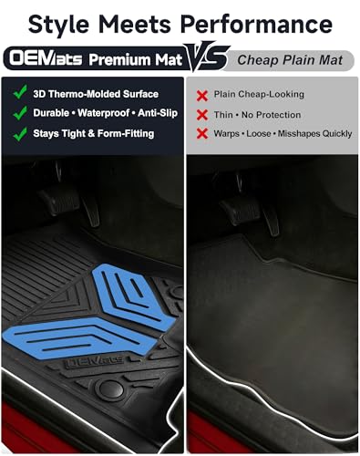 Premium Color TPE Floor Mats for Ram 1500 Crew Cab 2019