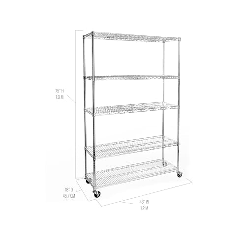 UltraDurable Heavy Duty NSF Solid Steel Wire Rack Storage Unit Organizer for Garage