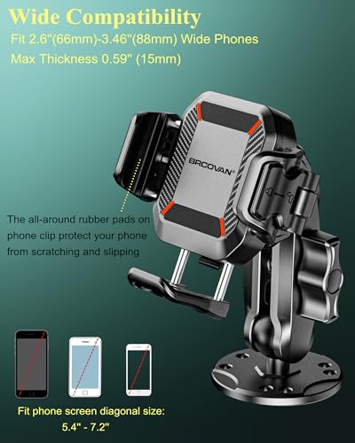 Anti Theft Phone Mount Holder with Vibration Dampener