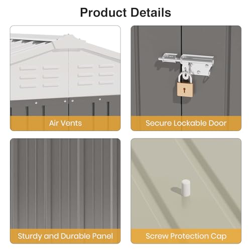 6x4 FT Outdoor Storage Shed