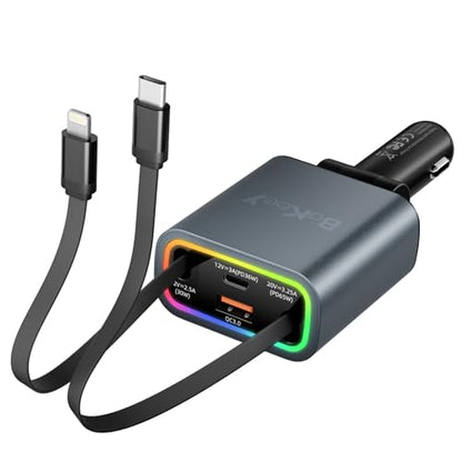 Retractable Car Charger 4 in 1