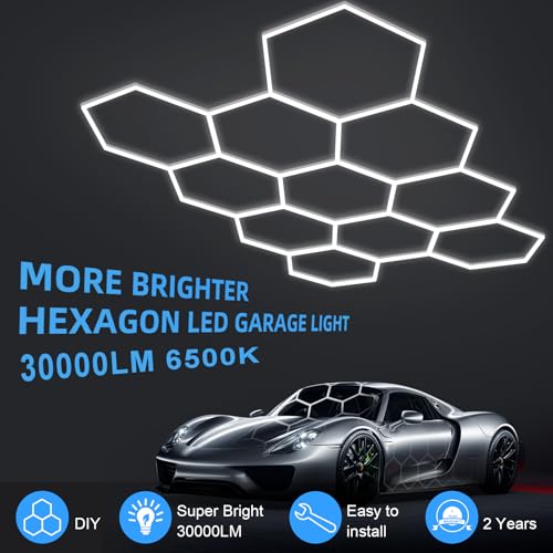 11 Hexagon LED Garage Light