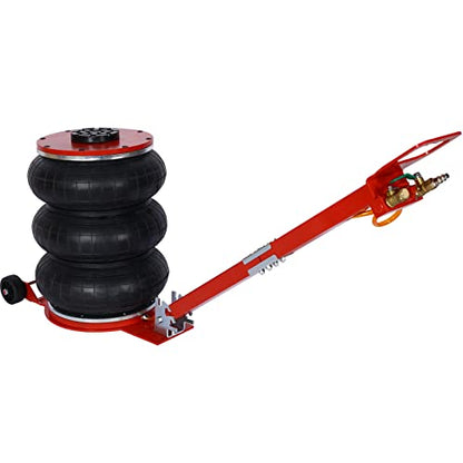 5T Triple Bag Air Jack 11000lbs Pneumatic Jack 3s Fast Lift Up 16in Airbag Jack with Adjustable Long Handle Heavy Duty Triple Air Bag Jack Lift for Cars Garage