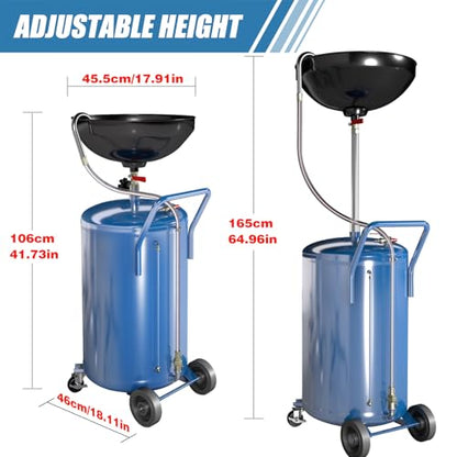 20 Gallon Waste Oil Drain Tank with Wheels