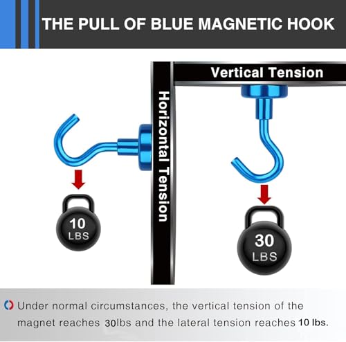 Magnetic Hooks Magnet Hook for Cruise Cabins 30LBS (12 Count)