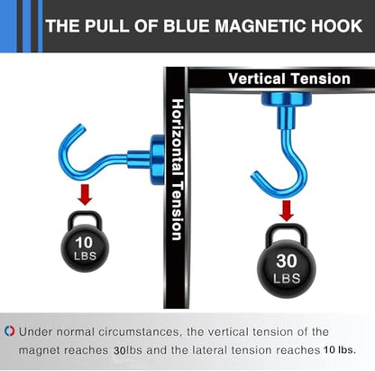 Magnetic Hooks Magnet Hook for Cruise Cabins 30LBS (12 Count)