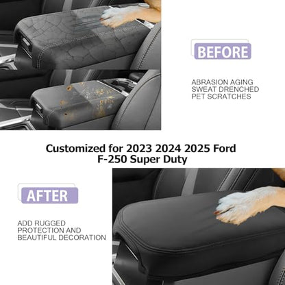 2025 2026 F 250 F 350 F 450 Super Duty Center Console Cover Compatible with 2023 2024 2025 2026 Ford F250 F350 F450 Super Duty Accessories F