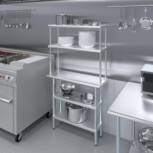 Stainless Steel Work Table with 2 Shelves