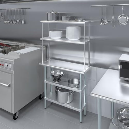 Stainless Steel Work Table with 2 Shelves