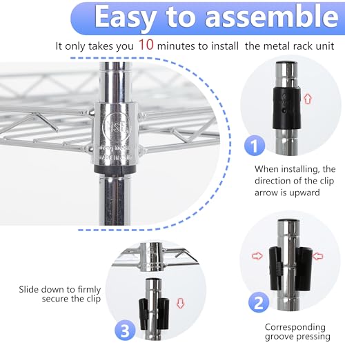 6 Tier Wire Storage Shelves