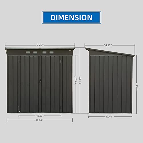 Domi Outdoor Storage Shed 6' x 4'