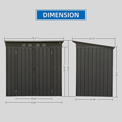 Domi Outdoor Storage Shed 6' x 4'