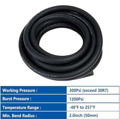 Rubber Fuel Hose Line Push Lock 3 (25 Foot)