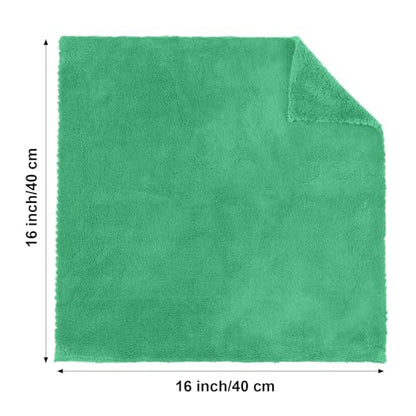 30 Pcs 16 x 16 Inch Edgeless Microfiber Plush Towels for Cars Detailing Drying Wash Polishing Absorbent Cleaning Cloths (30 Count)