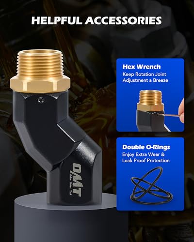 OMT 2pcs 1" NPT Fuel Hose Nozzle Swivel Kit (2 Count)