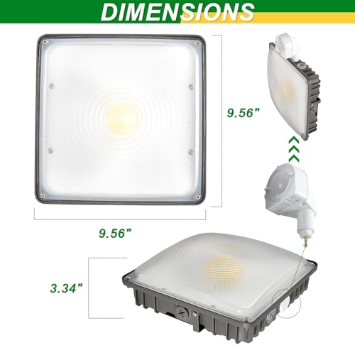 LED Canopy Garage Light 3CCT LED Gas Station Commercial Fixture Lights