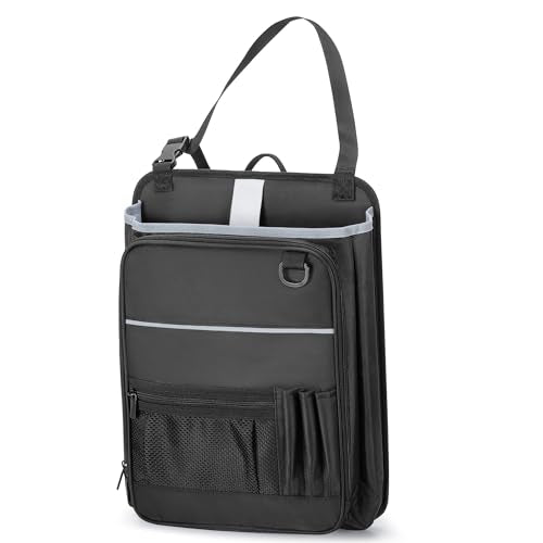 Car Front Seat Organizer with Accordion File Pocket