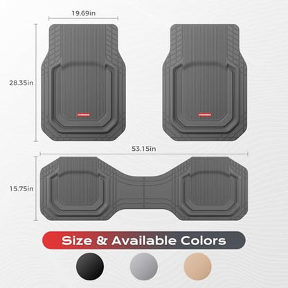 Heavy Duty Car Floor Mats (3 Count)