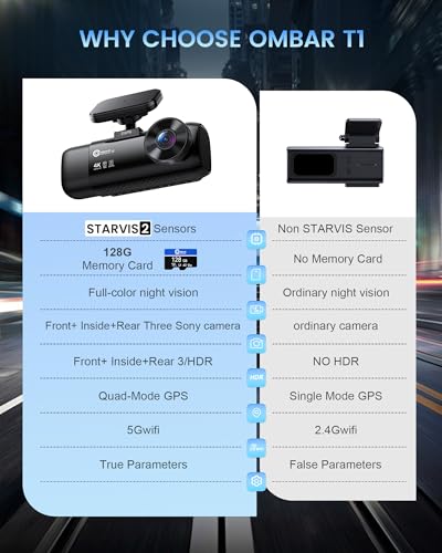 T1 4K 3 Channel Dash Cam
