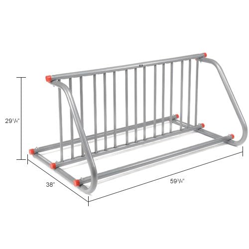 59-3/4"L Grid Bike Rack, Double Sided, 10-Bike Capacity