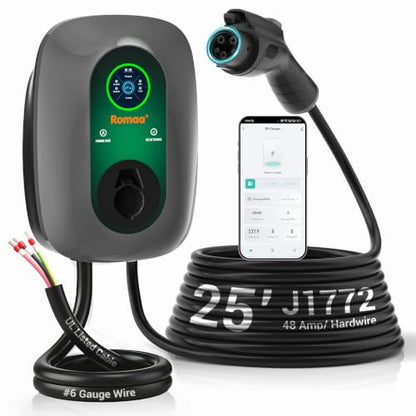 Level 2 EV Charger 48 Amp Hardwired J1772 Wall